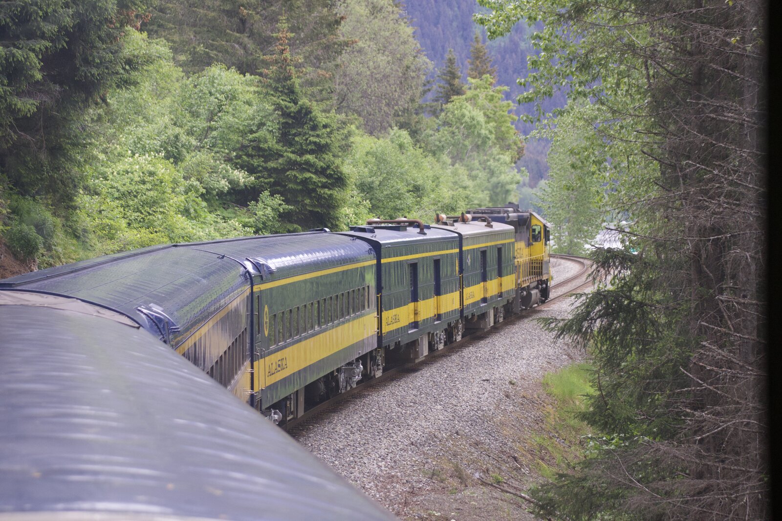 Alaska Railroad train near Whittier