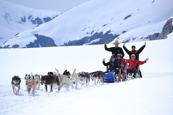 Dog Sledding on the Mendenhall Glacier by Helicopter